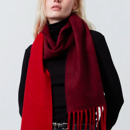 The Wool Mohair Scarf Redtones