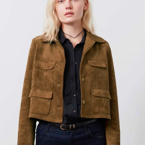 The Cropped Suede Jacket